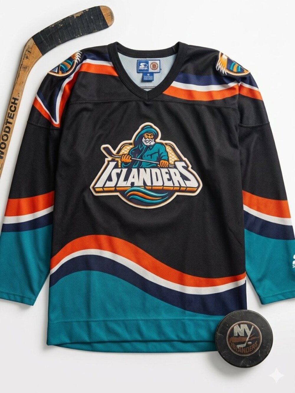 STARTER New York Islanders Fishsticks Vintage 1990's Alternate Hockey Jersey